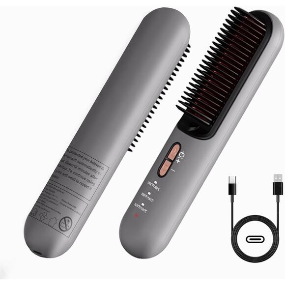 ROYALBAIDE Other - Cordless Hair Straightener Brush,Upgraded Portable Hair Straightener Brush for W